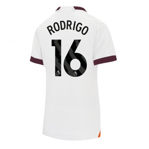 Maillot de foot Manchester City Rodri Hernandez #16 Extérieur Femmes 2023-24 Manches Courte